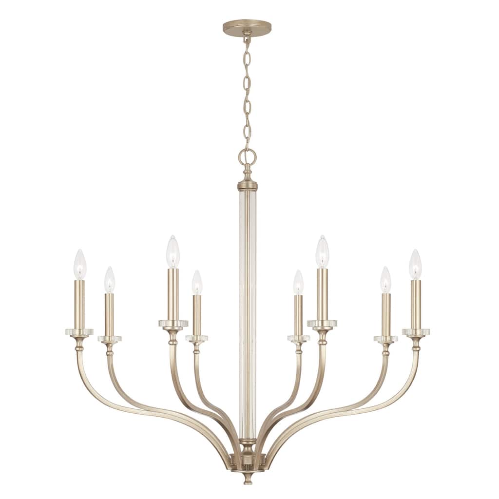 Breigh 8-light Brushed Champagne Large Chandelier
