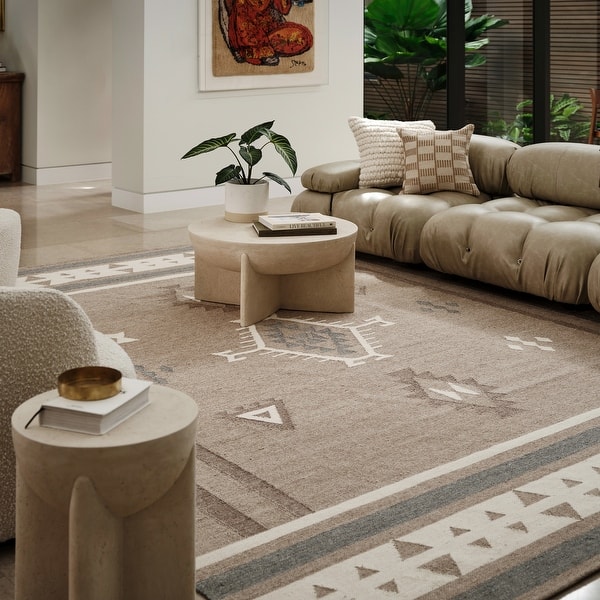 slide 2 of 8, Westerly Southwestern Wool Blend Area Rug 3' x 5' - Taupe