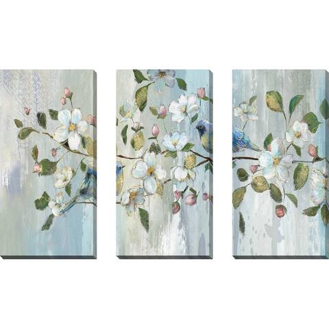 "Painterly Spring" by Nan 3 Piece Set on Canvas