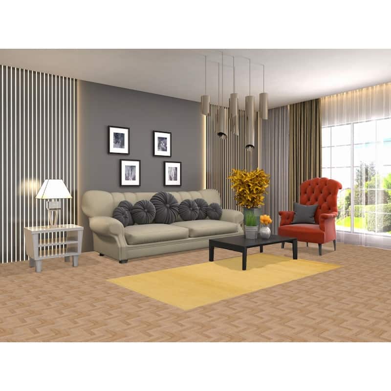 Yellow Gabbeh Oriental Runner Rug Hand-Knotted Wool Carpet - 3'4"x 6'8"