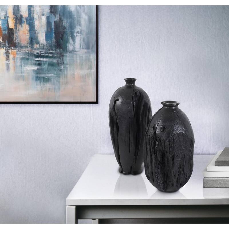 Haru Tall Vase in Black
