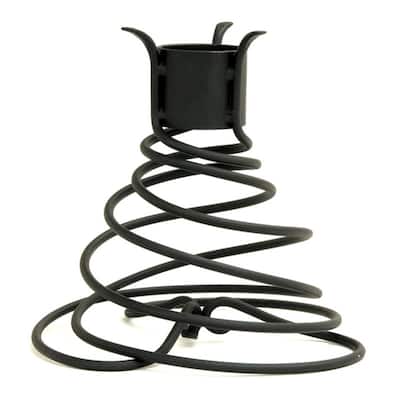 Achla Designs Helix Gazing Globe Ball Stand, 10.5 Inch Tall, Black Powder Coat Finish