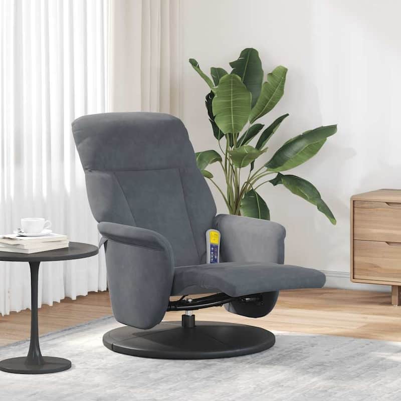 vidaXL Massage Recliner Chair Dark Grey