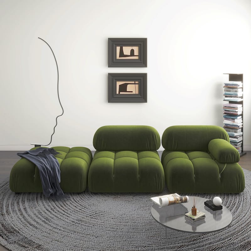 Marcel 109.5" Bubble Modular Modern Chaise Sofa