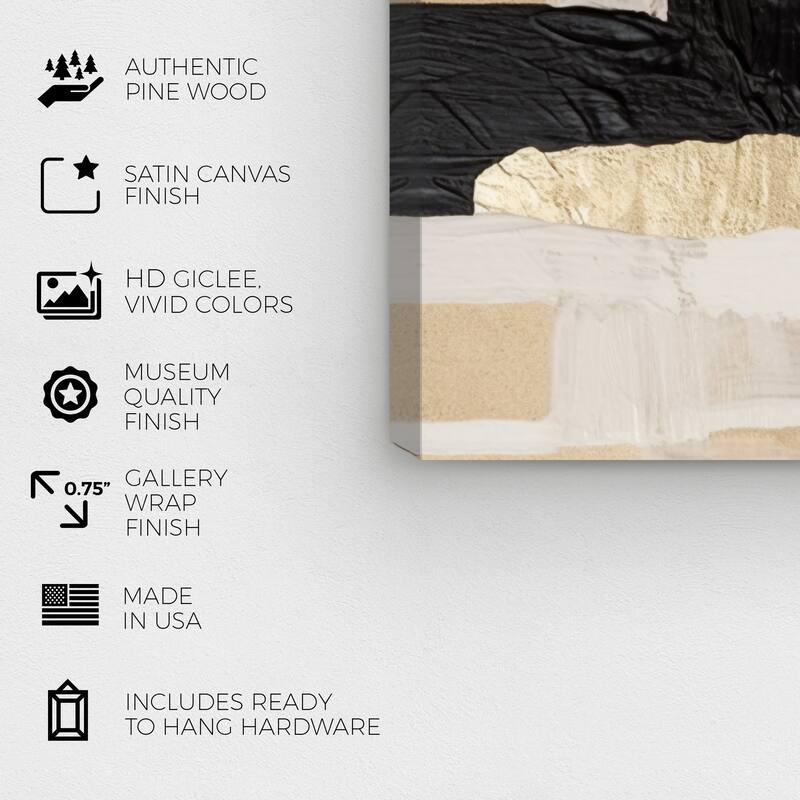Wynwood Studio Canvas Abstract Glam Visual Textures Gold and Metallic Gold Glam Wall Art Canvas Print