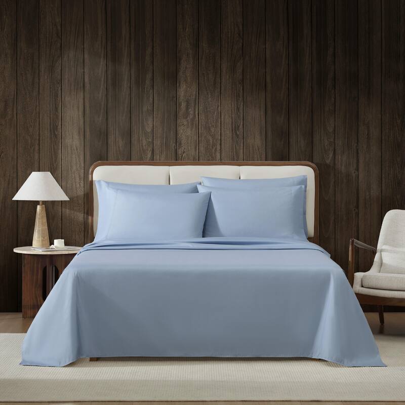 Eddie Bauer Logan Solid Temperature Regularing Bonus Sheet Set - Blue - Full