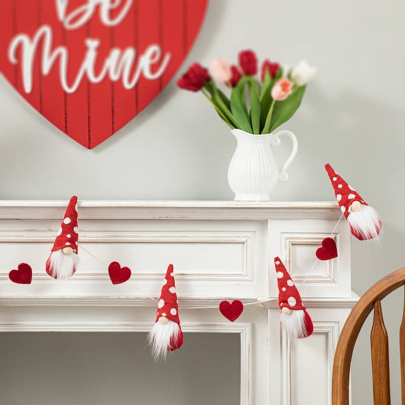 Glitzhome 72"L St. Patrick's Day Holiday Shamrocks Garland