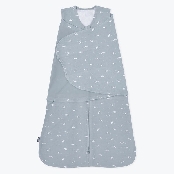 slide 2 of 5, HALO SleepSack swaddle, 100% cotton, Blue Birds NB, 0-3M - newborn