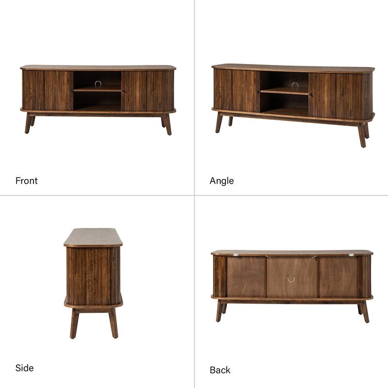 Franz TV Stand for TVs up to 65" with Adjustable Shelf by HULALA HOME
