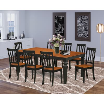 Antique Dining Table Set - Kitchen Table with 8 Chairs - Modern Farmhouse Style