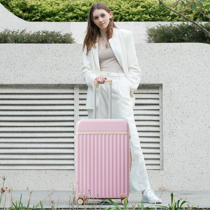 Front Opening Luggage Set 3 Piece,USB Port, Expandable Luggage with Handle Bag Spinner Wheels TSA Lock