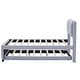 preview thumbnail 8 of 8, Full Size Upholstered Platform Bed with Adjustable Trundle, Modern Linen Headboard