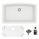preview thumbnail 21 of 65, Karran Undermount Quartz 32 in. Single Bowl Kitchen Sink Kit White