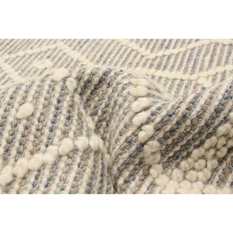 ECARPETGALLERY Braid weave Sienna Cream Wool Rug - 5'0 x 7'9