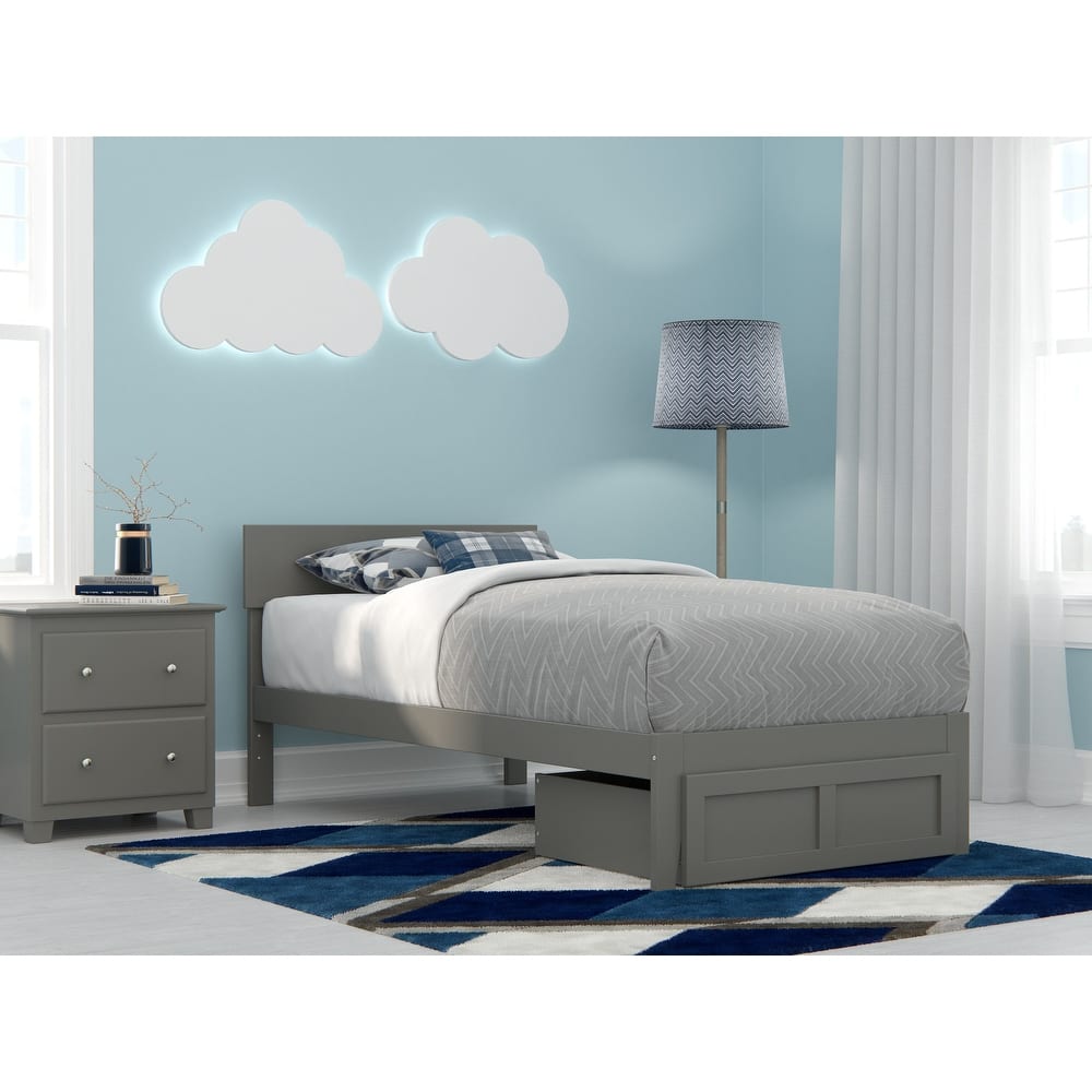 AFI Boston Platform Bed with Foot Drawer