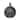 Sagebrook Home Metal, 13" Face Jar With Lid, Gunmetal, Round, 13"H, Solid Color - 10.0" x 10.0" x 13.0"