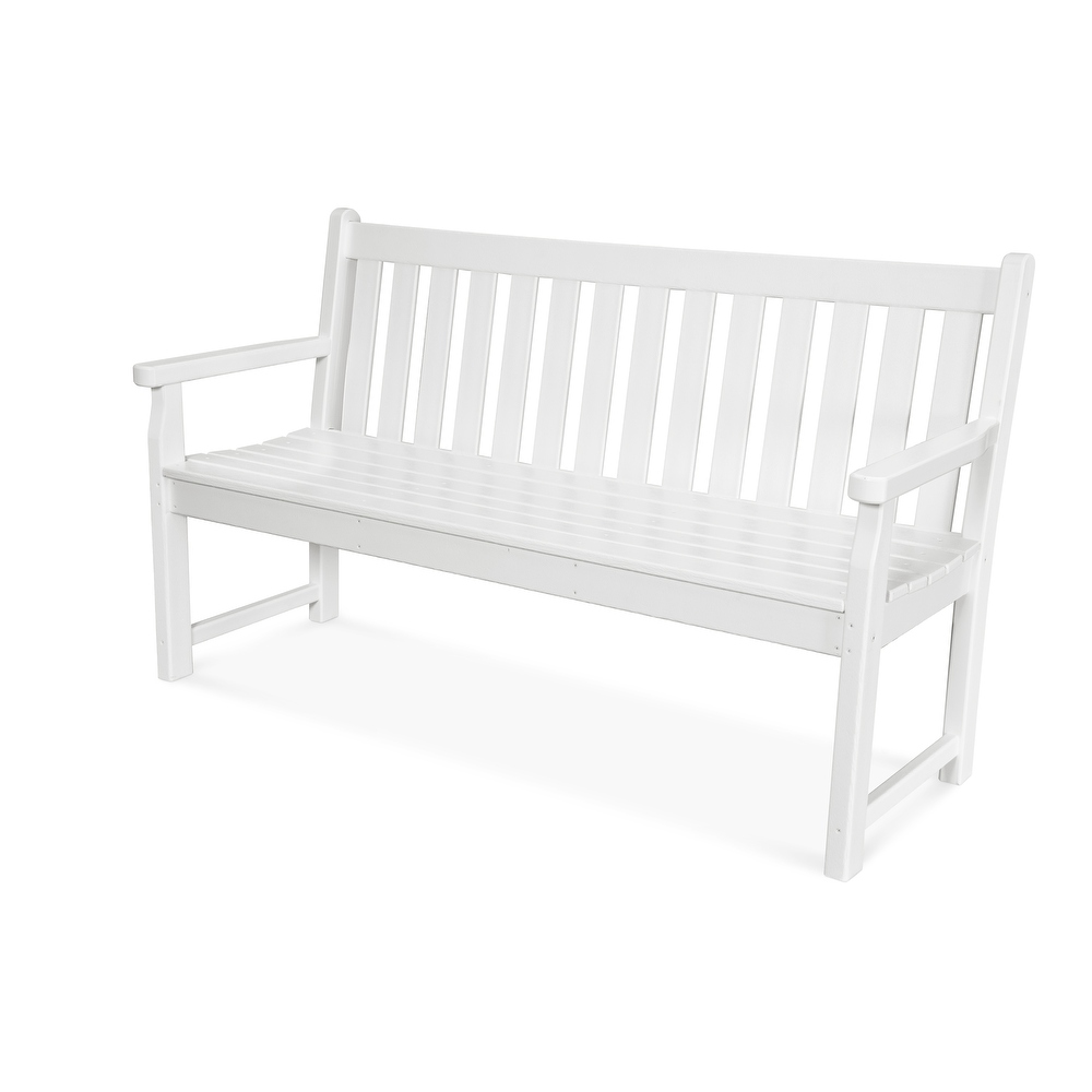 Polywood top white bench