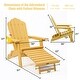 preview thumbnail 14 of 26, Folding Adirondack Chair with Cup Holder, for Patio Deck Garden