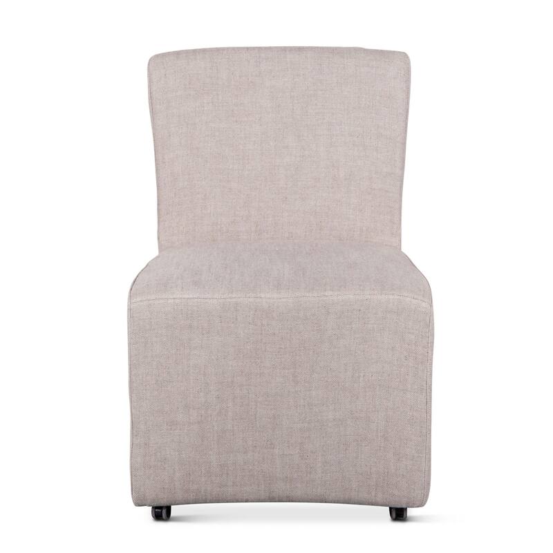 Lily Off-White Linen Dining Chair