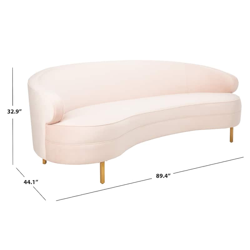 SAFAVIEH Home Primrose Curved Sofa - 89"W x 44"D x 33"H