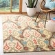preview thumbnail 3 of 29, SAFAVIEH Hand-hooked Chelsea Stormy Country Oriental Wool Rug 3'9" x 5'9" - Green/Multi - Rectangle