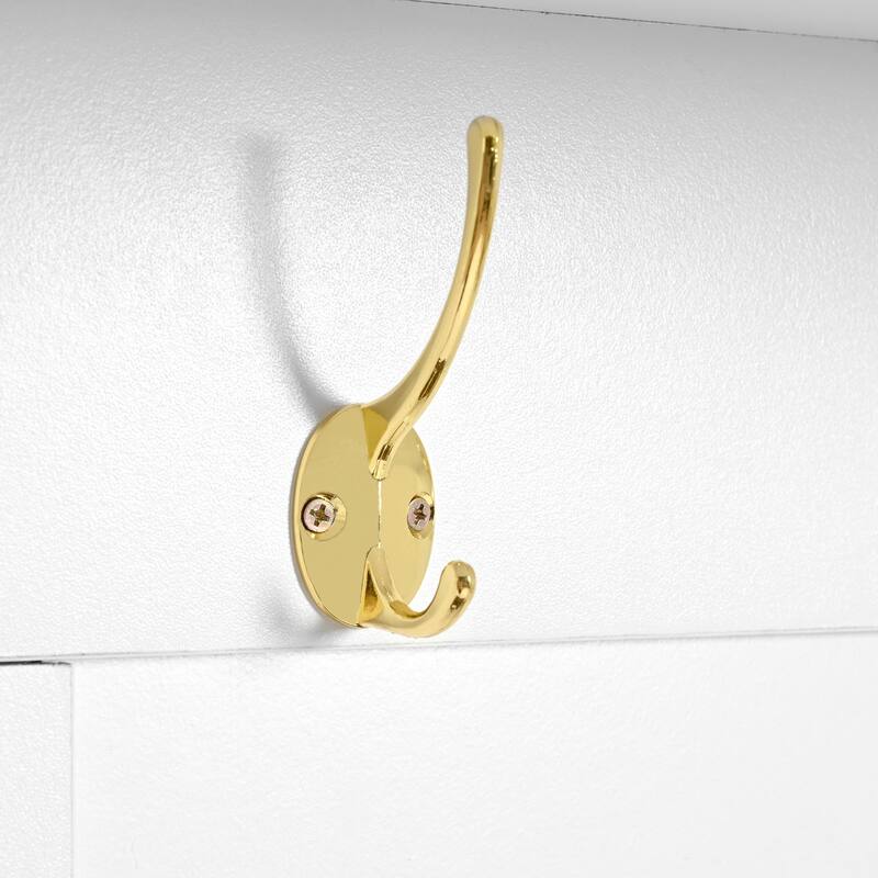 Versatile 4-in-1 Hall Tree with 6 Golden Hooks and Storage Bench