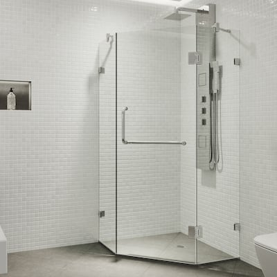 VIGO Piedmont 34"D x 34"W x 73"H Frameless Hinged Neo-Angle Shower Enclosure