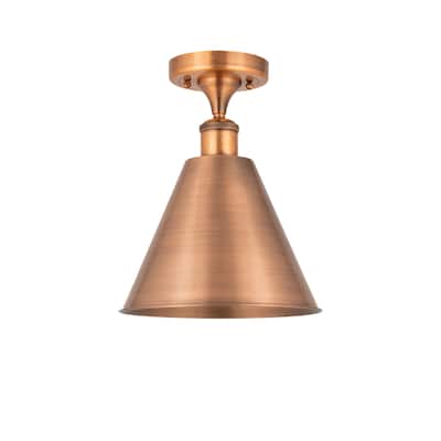 Innovations Lighting Ballston Cone - 1 Light 12" Semi-Flush Mount