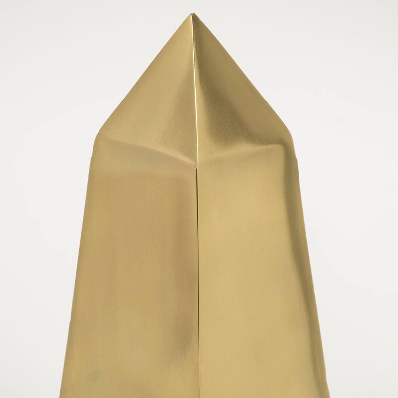 Giza (Set of 2) 4L x 4W Gold Elongated Pyramids - 3.9L x 3.9W x 10.6H