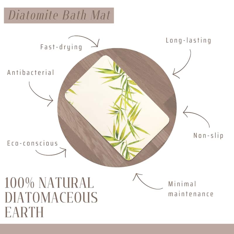 Stone Natural Diatomite Bath Mat Ultra-Absorbent Quick-Dry