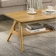 preview thumbnail 7 of 38, Roundhill Furniture Arona Mid-Century Modern Wood 3-Piece Coffee Table Set