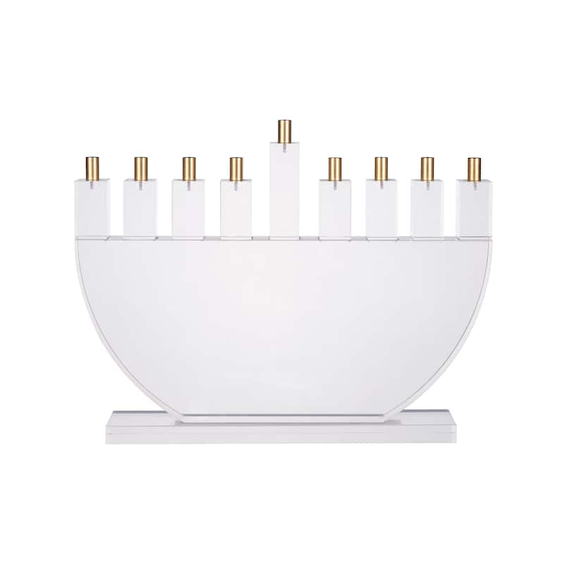 DesignStyles Acrylic Menorah w/ 30mm Candle Holders