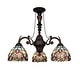 preview thumbnail 1 of 6, Tiffany Style Victorian Design 3-Light Antique Dark Bronze Chandelier