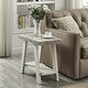 preview thumbnail 7 of 20, Roundhill Furniture Athens Contemporary Wood Shelf Side Table Beige - Wood