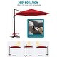 preview thumbnail 10 of 28, 10 ft. Round 360-Degree rotation Cantilever Patio Umbrella