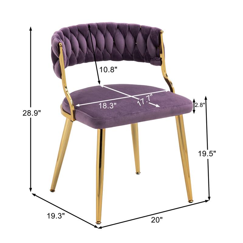 Modern Velvet Dining Chairs Set of 2