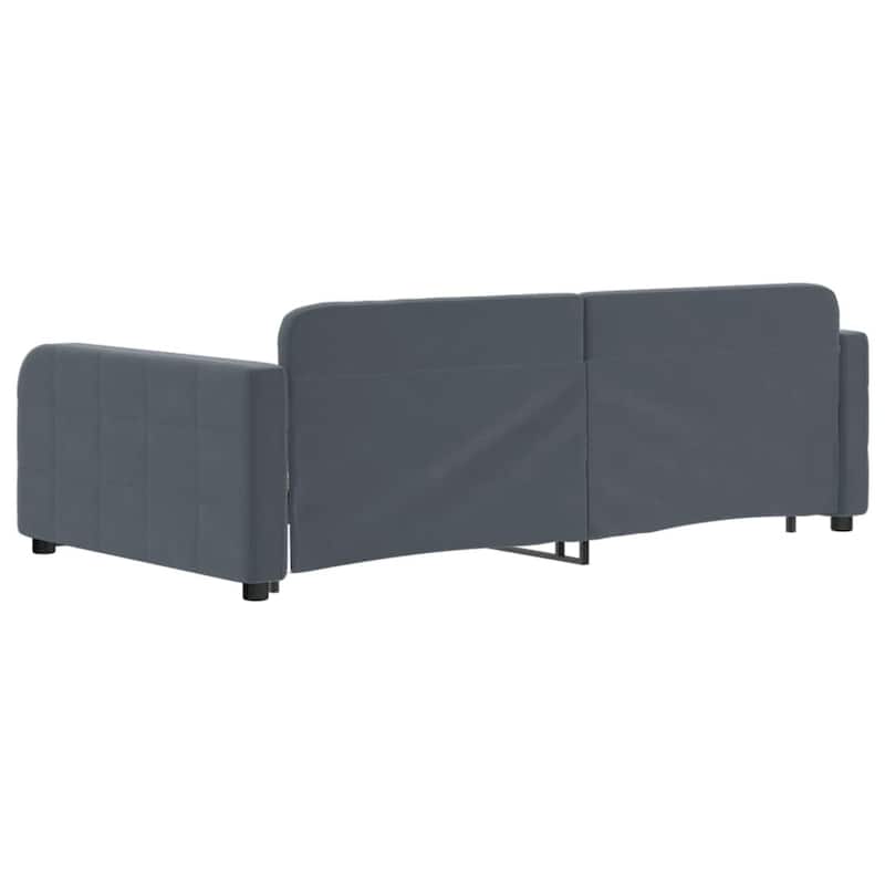 vidaXL Daybed with Trundle without Mattress Dark Gray 39.4"x74.8"