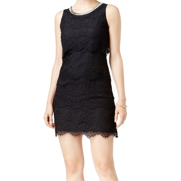 jessica simpson black lace dress