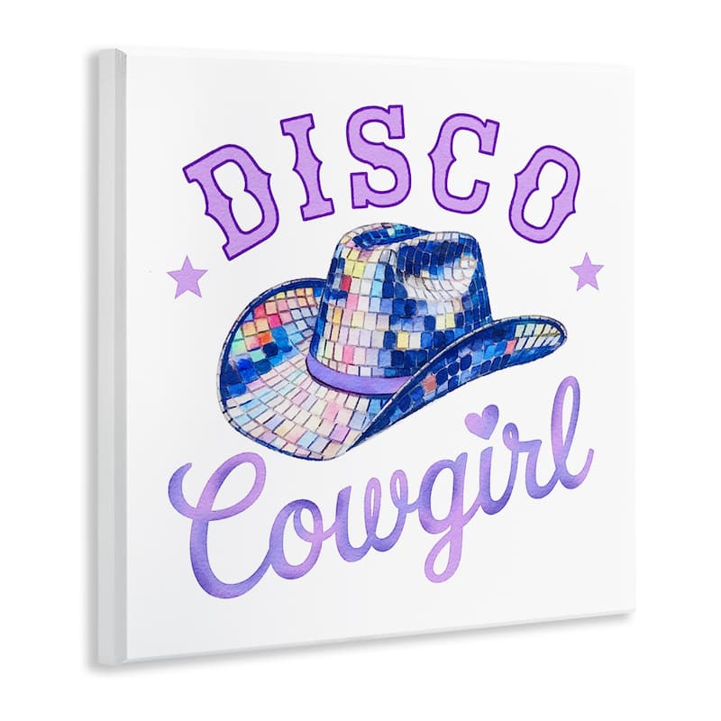 Stupell Purple Disco Cowgirl Hat Wall Plaque Art Design By Amanda Greenwood
