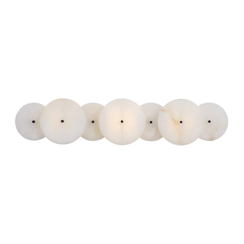 Cosmos 3-Light 28-Inch Real Alabaster Stone Bath Fixture