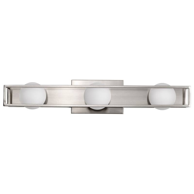 Jenkins 24 Inch 3 Light LED Vanity Brushed Nickel with Frosted Glass - Brushed Nickel