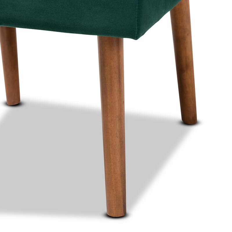 Alvis Mid-Century Velvet Upholstered Dining Chair