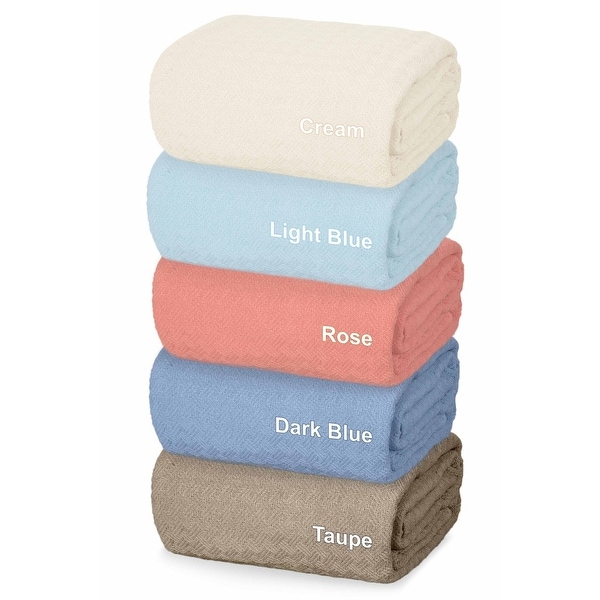 All Season Durable Soft Yarns Thermal Weave Design Cotton Blanket In All Season Durable Soft Yarns Thermal Weave Design Cotton Blanket In Queen And King Size