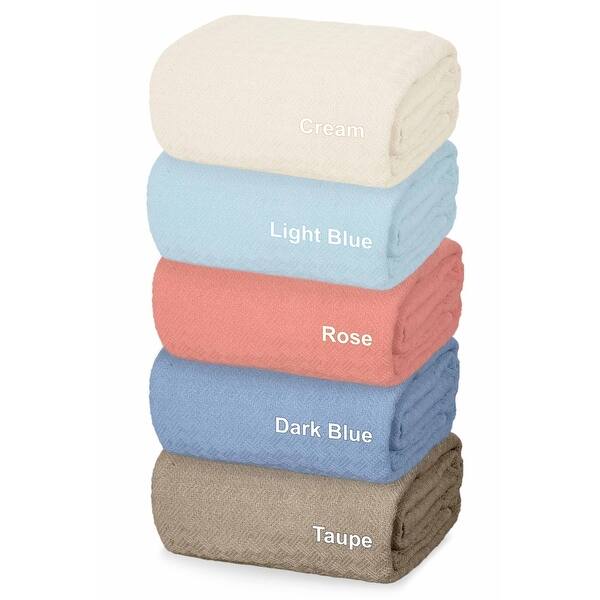 Shop All Season Durable Soft Yarns Thermal Weave Design Cotton Blanket In Queen And King Size Overstock 12403048
