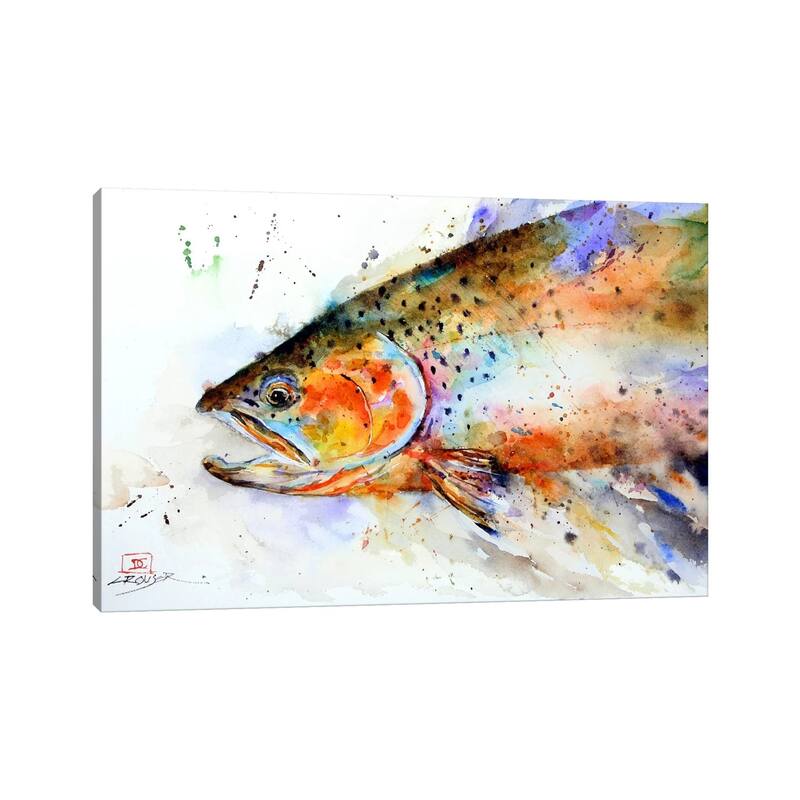 iCanvas "Fish (Multi-Color)" by Dean Crouser Canvas Print