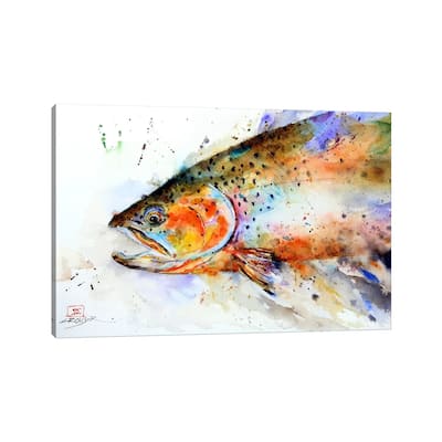 iCanvas "Fish (Multi-Color)" by Dean Crouser Canvas Print