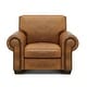 preview thumbnail 8 of 6, Valencia Top Grain Hand Antiqued Leather Traditional Armchair Tan
