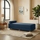 preview thumbnail 10 of 105, Jaxx Alon Daybed - Fold-Out Sleeper Chaise with Premium Memory Foam Queen-Size Mattress - Made in the USA Boucle Navy