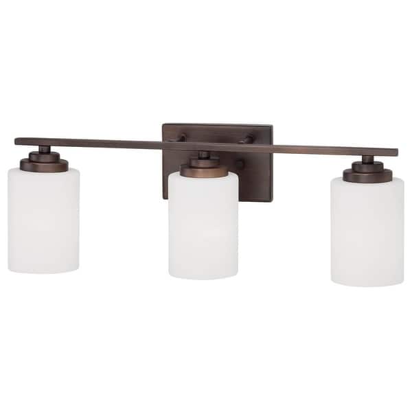 slide 1 of 12, Millennium Lighting Durham 3 Light 22" Wide Bathroom Vanity Light Rubbed Bronze