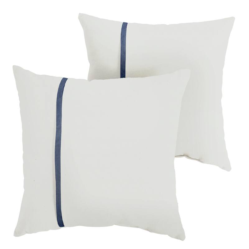 Sorra Home Sunbrella Outdoor Single Petite Flange Pillow Set of 2